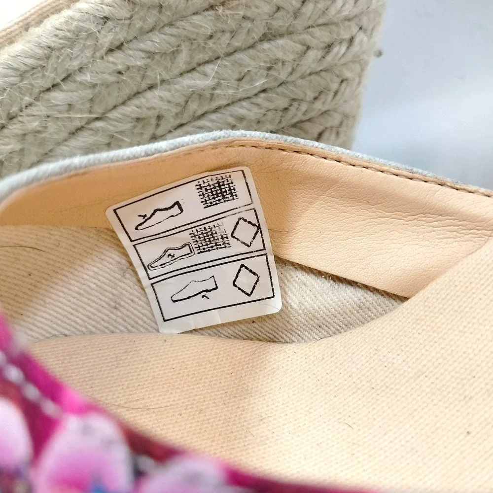 Desigual Espadrille Wedges; Floral Mandala Ankle Strap Platform Shoes